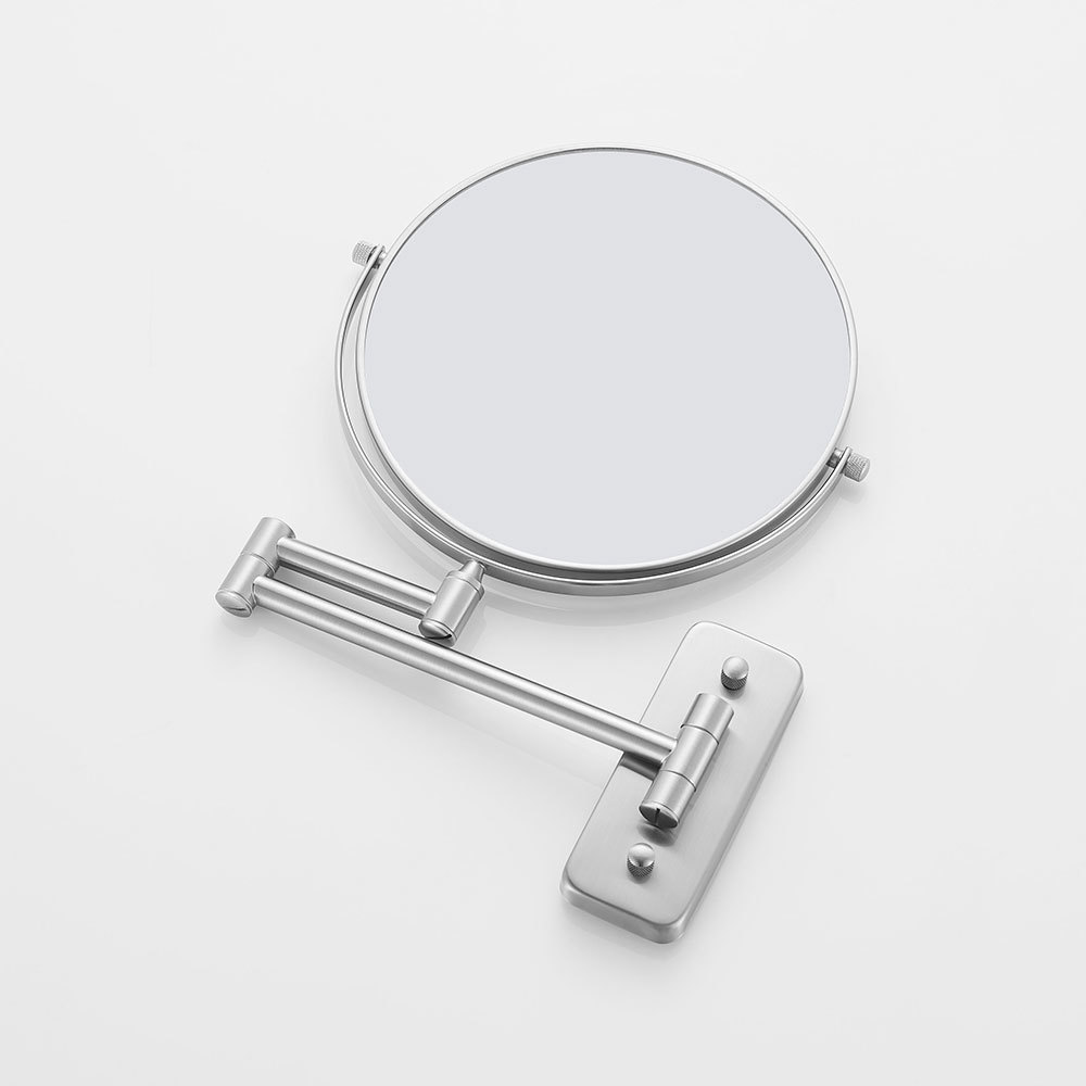 Customized foldable bathroom makeup mirror 1407 Brushed Nickel