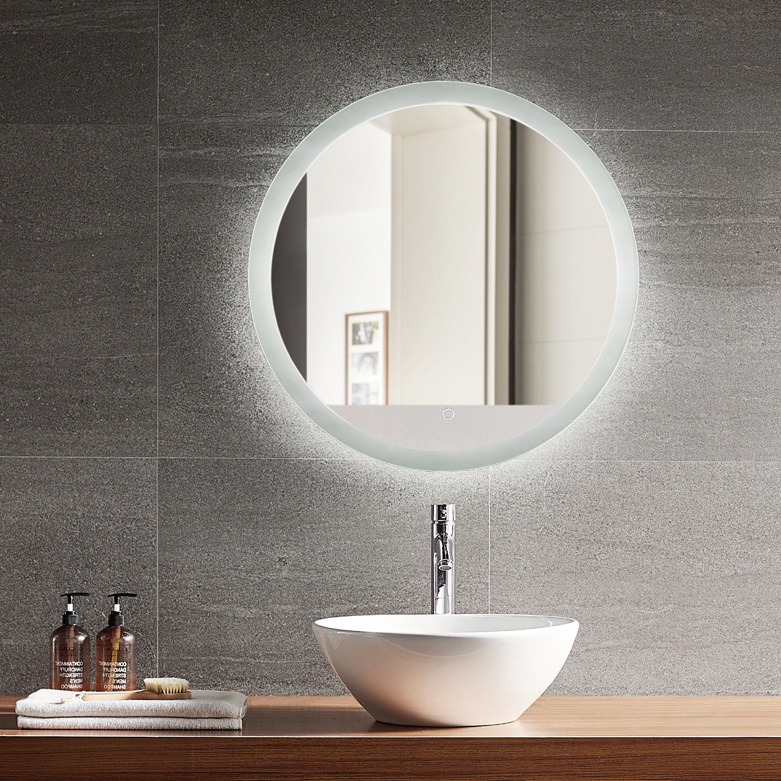 Round vanity 24in round mirror with led lights