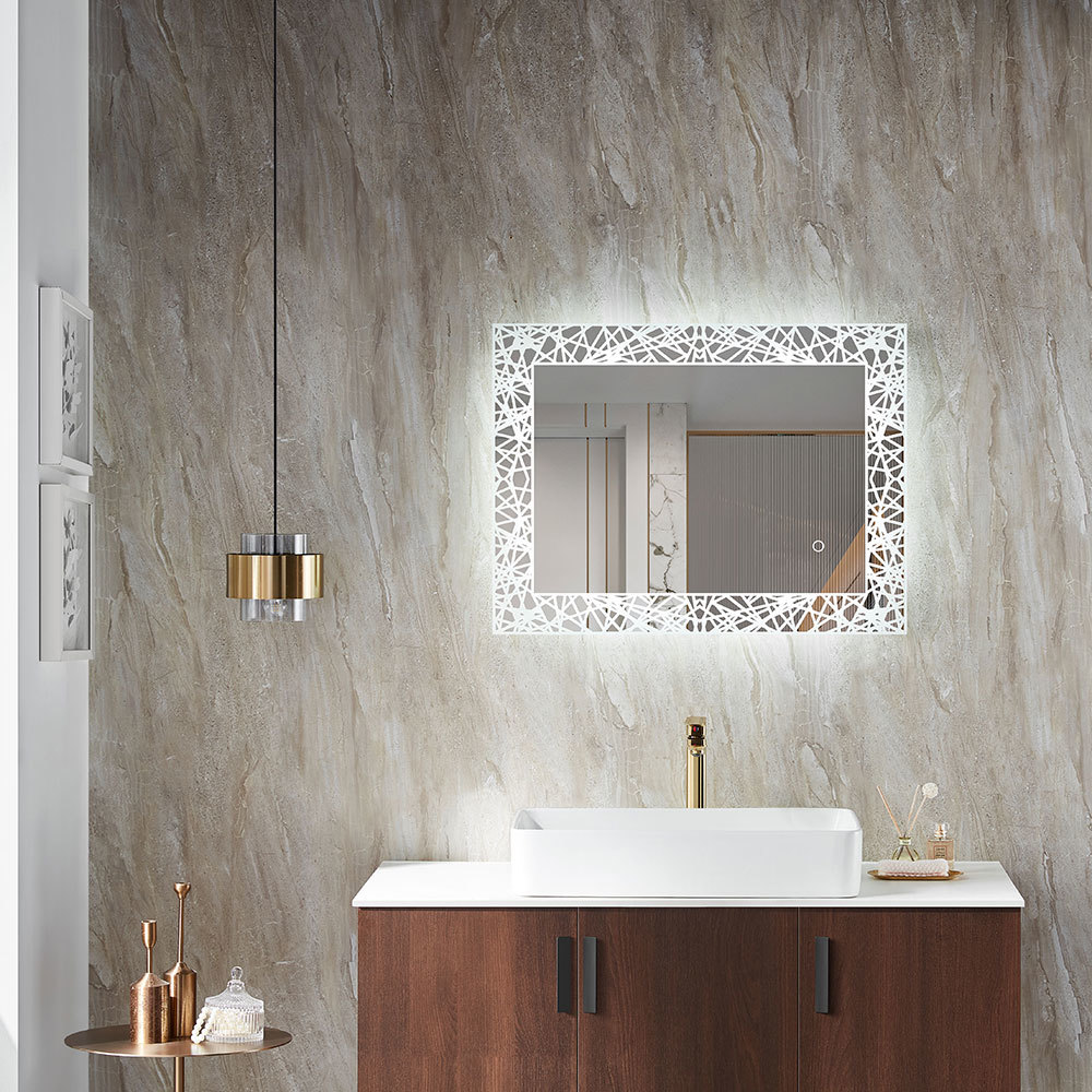 Norhs Contemporary light up led makeup bathroom mirror