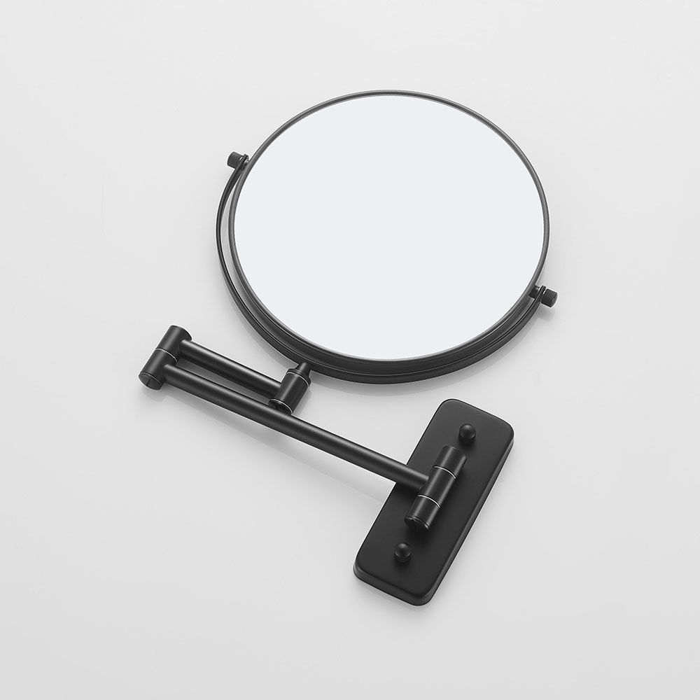 8 inces wall mounted shaving makeup mirror 1407 Black
