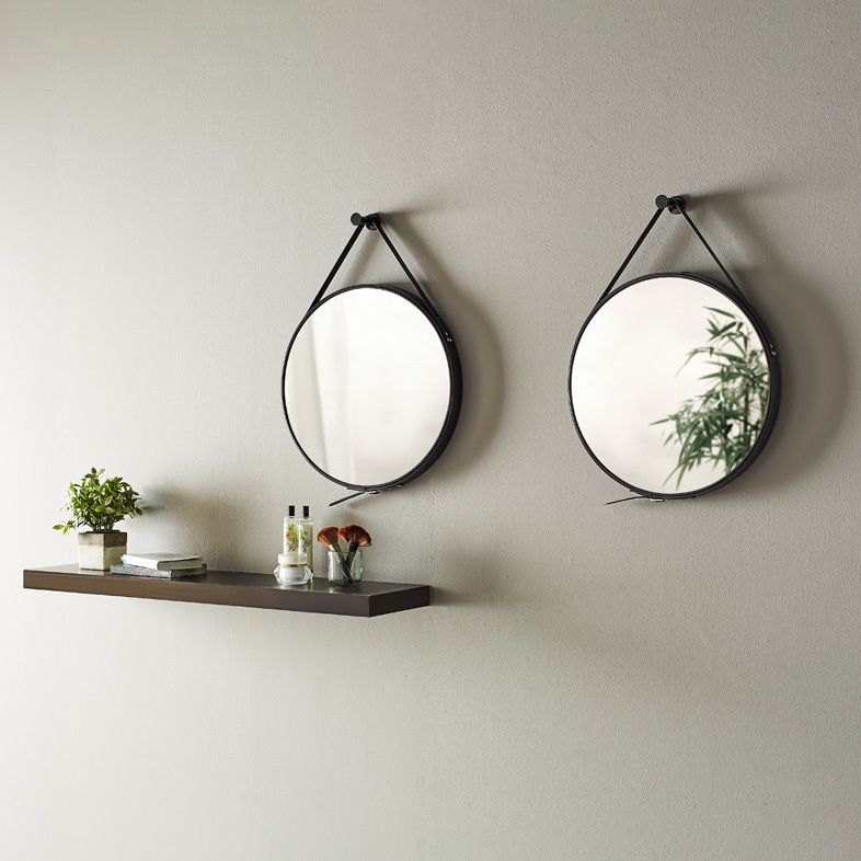 Black wall hanging make up wall mirror
