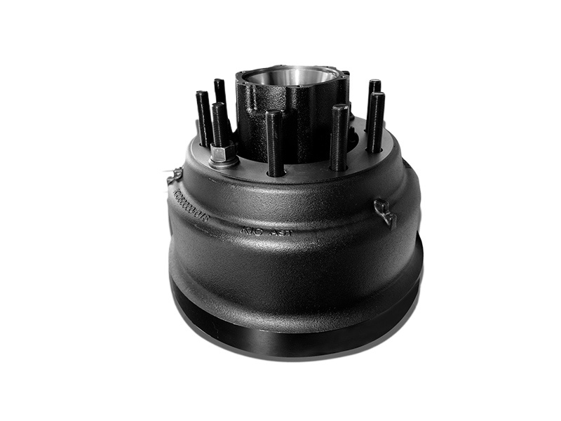 North American trailer wheel hub brake drum assembly