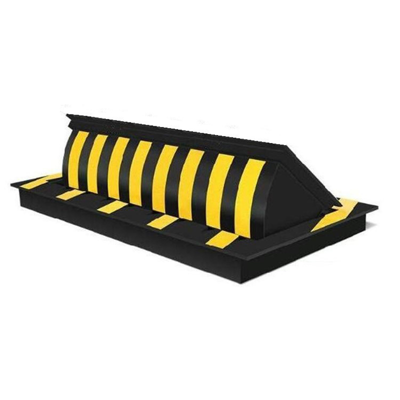 Folding roadblock machine