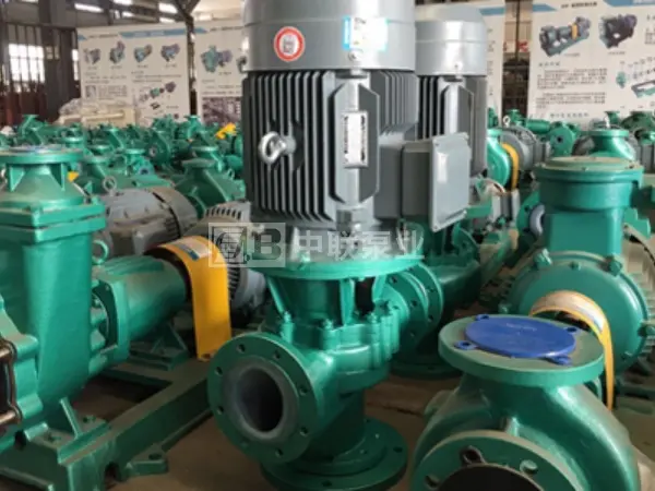 Vertical centrifugal pump with IGF-type fluorine lining