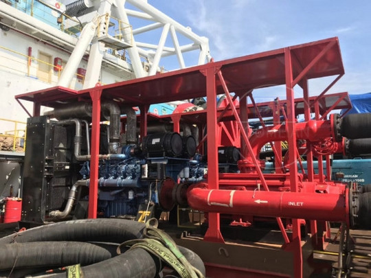 Water pump unit for multi-stage diesel engine