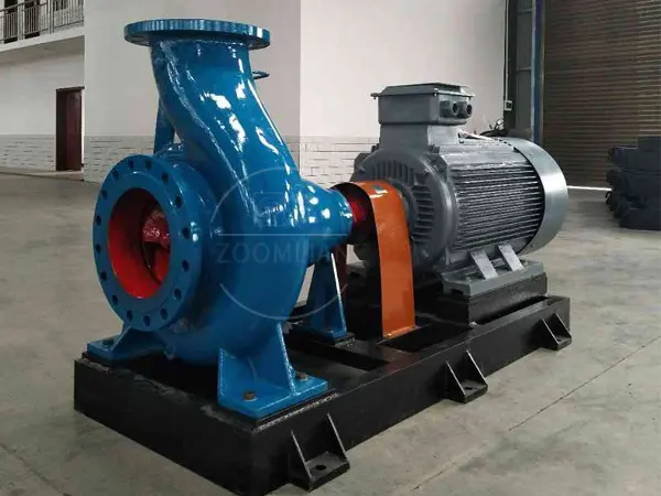 Single-stage horizontal centrifugal pump with IS type suction