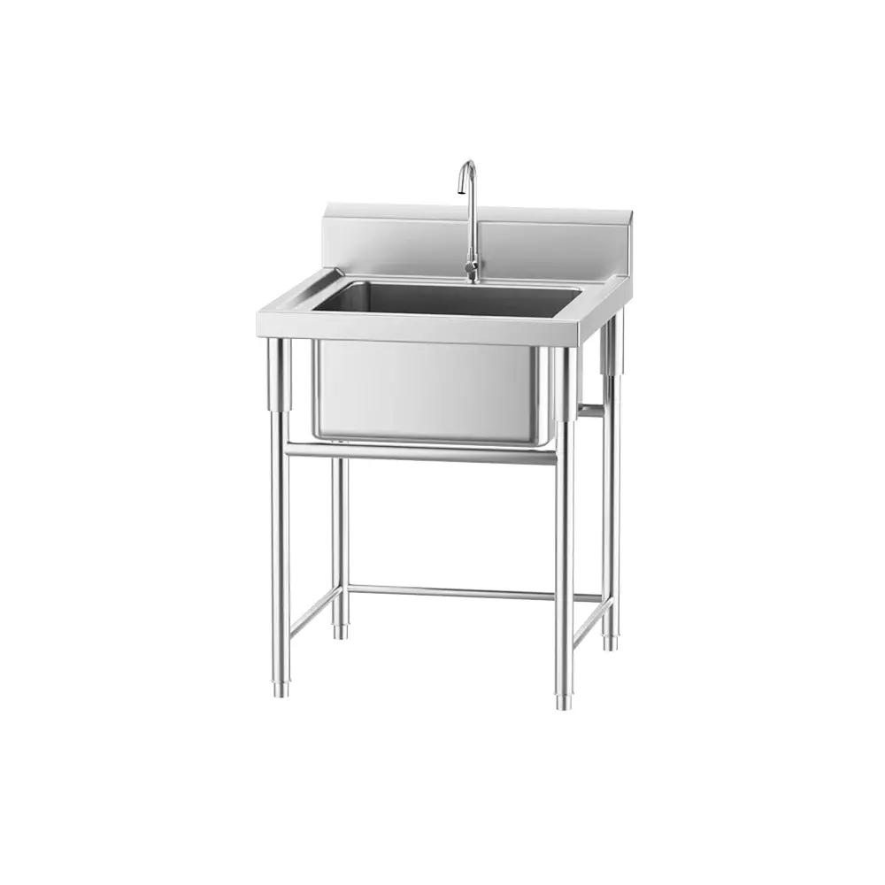 Stainless steel dishwashing sink (single sink)