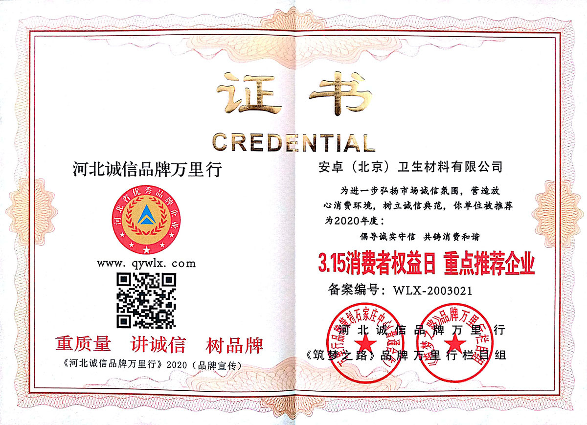 3.15 World Consumer Rights Day's Certificate