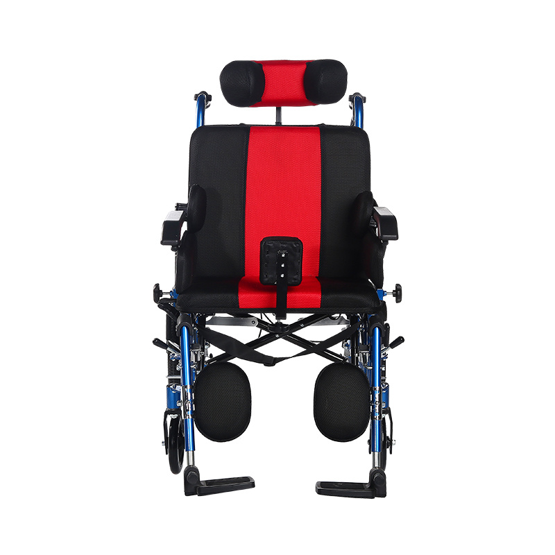 Aluminum Alloy Stroke Hemiplegia Middle-Aged and Elderly High-Back Full Lying Disability Cerebral Palsy Children Manual Wheelchair