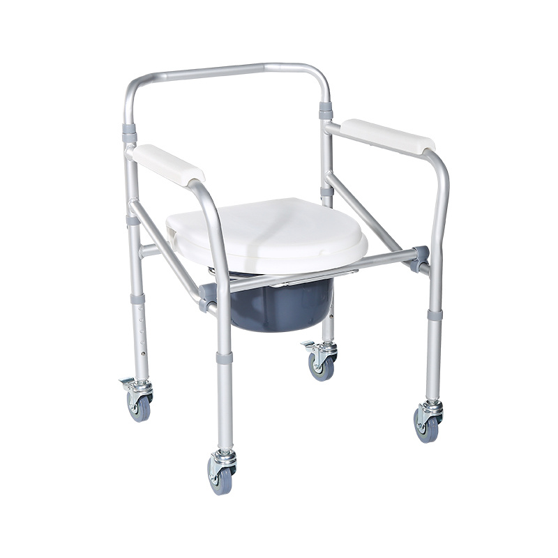 Toilet seat Commode Toilet Chair with 5-Level Adjustable Height & Shower Accessibility