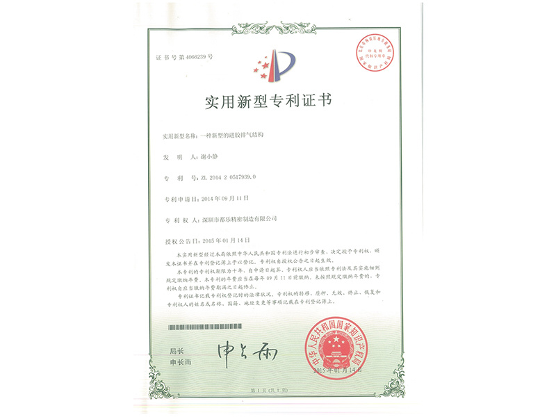 2014-一种新型的进胶排气结构