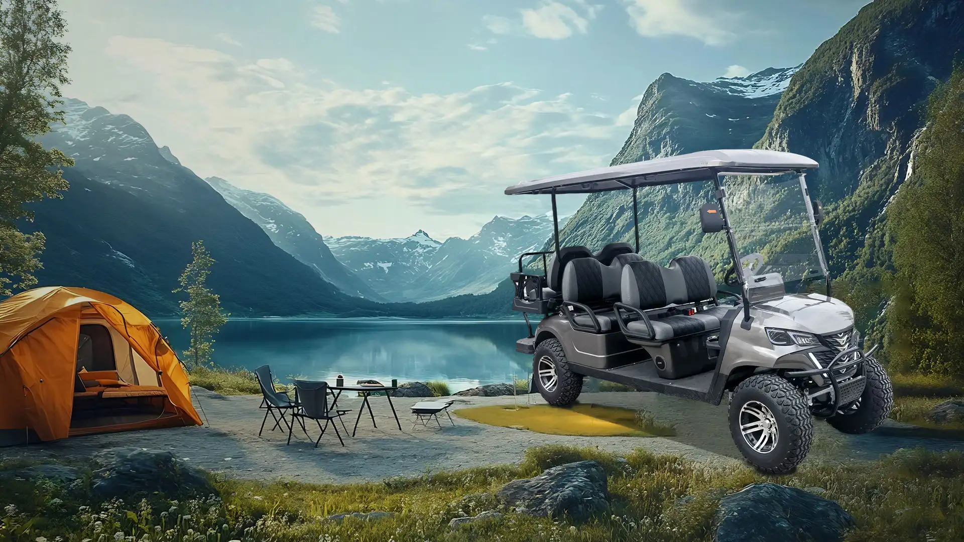 6 SEATER PERSONAL GOLF CARTS WITH 7.5KW MOTOR AND LITHIUM BATTERY