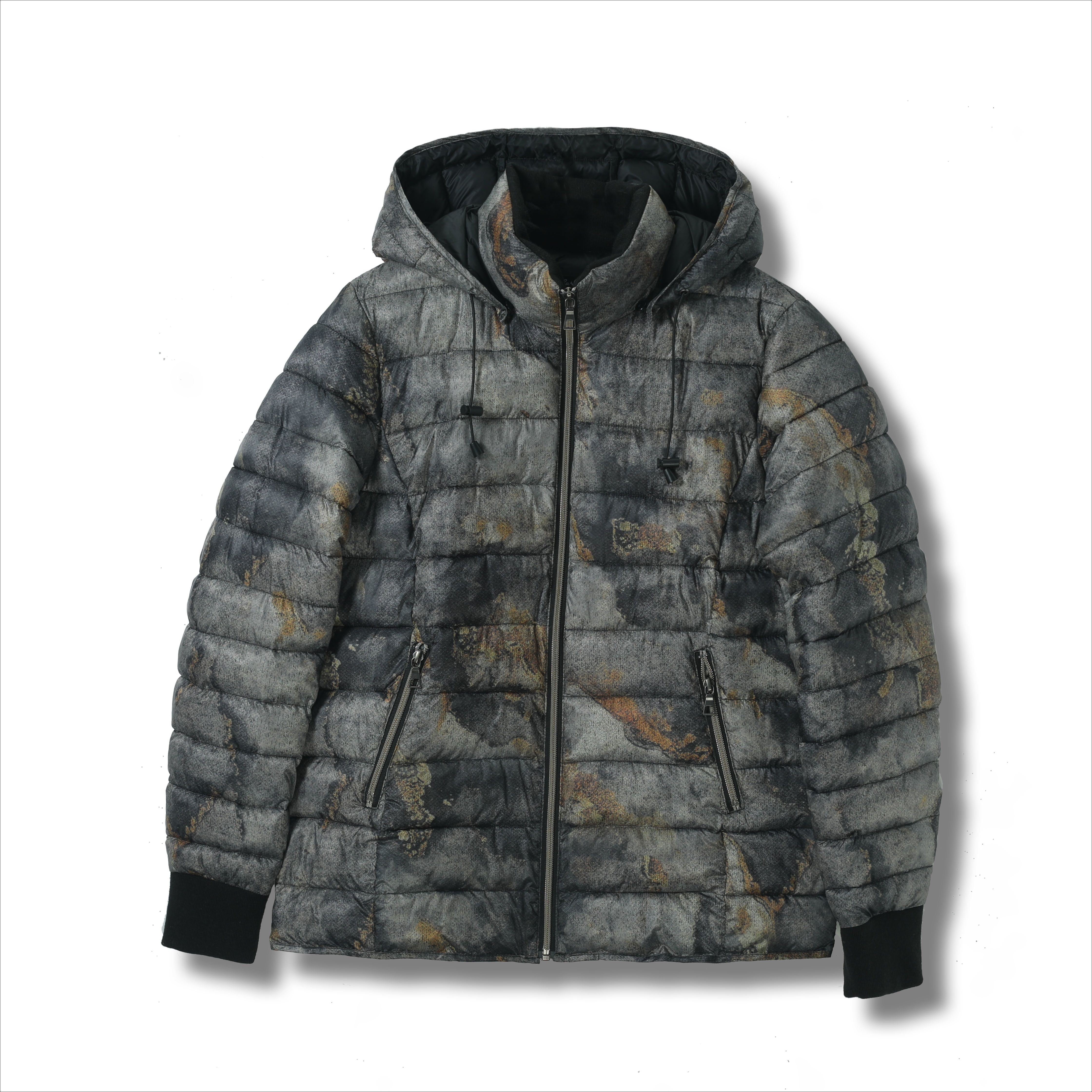 LADY'S PADDING JACKET IN PRINTED FABRIC