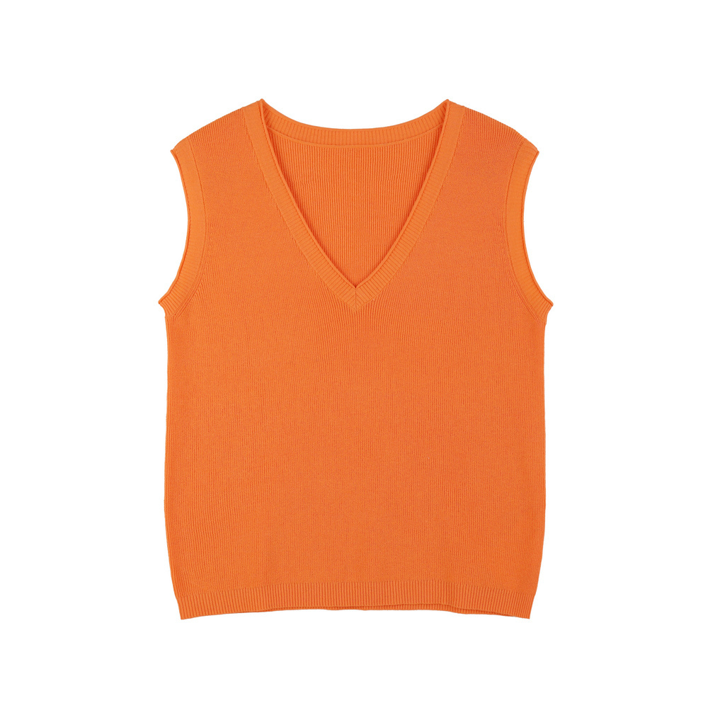BIOS2119 50%COTTON 28%PBT 22%ACETATE LADIES TANK WITH ROLL EDGE NECK