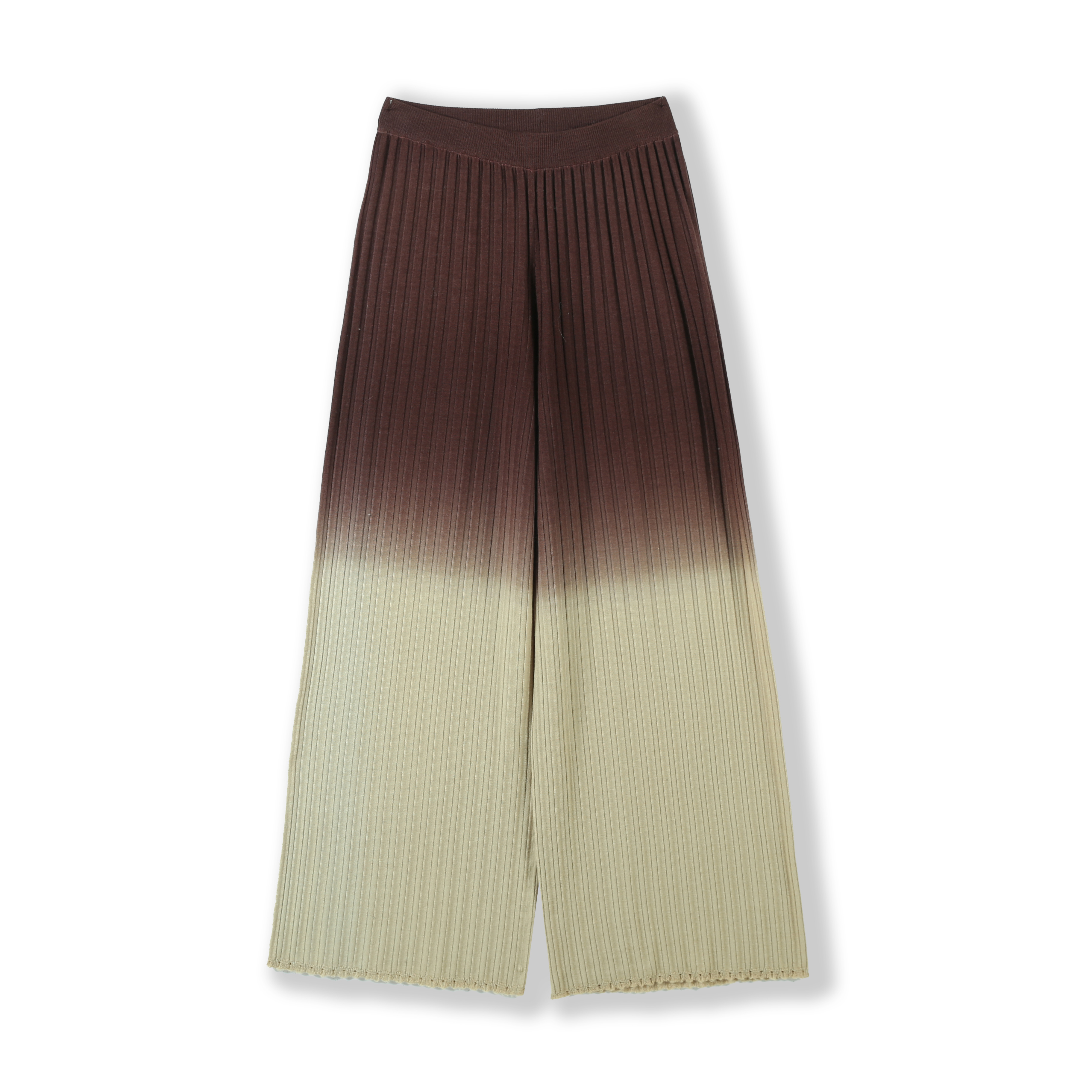 Long Dip Dye 100% Wool Sustainable Custom Oem& Odm Ladies Fashionable Spring Summer Trousers