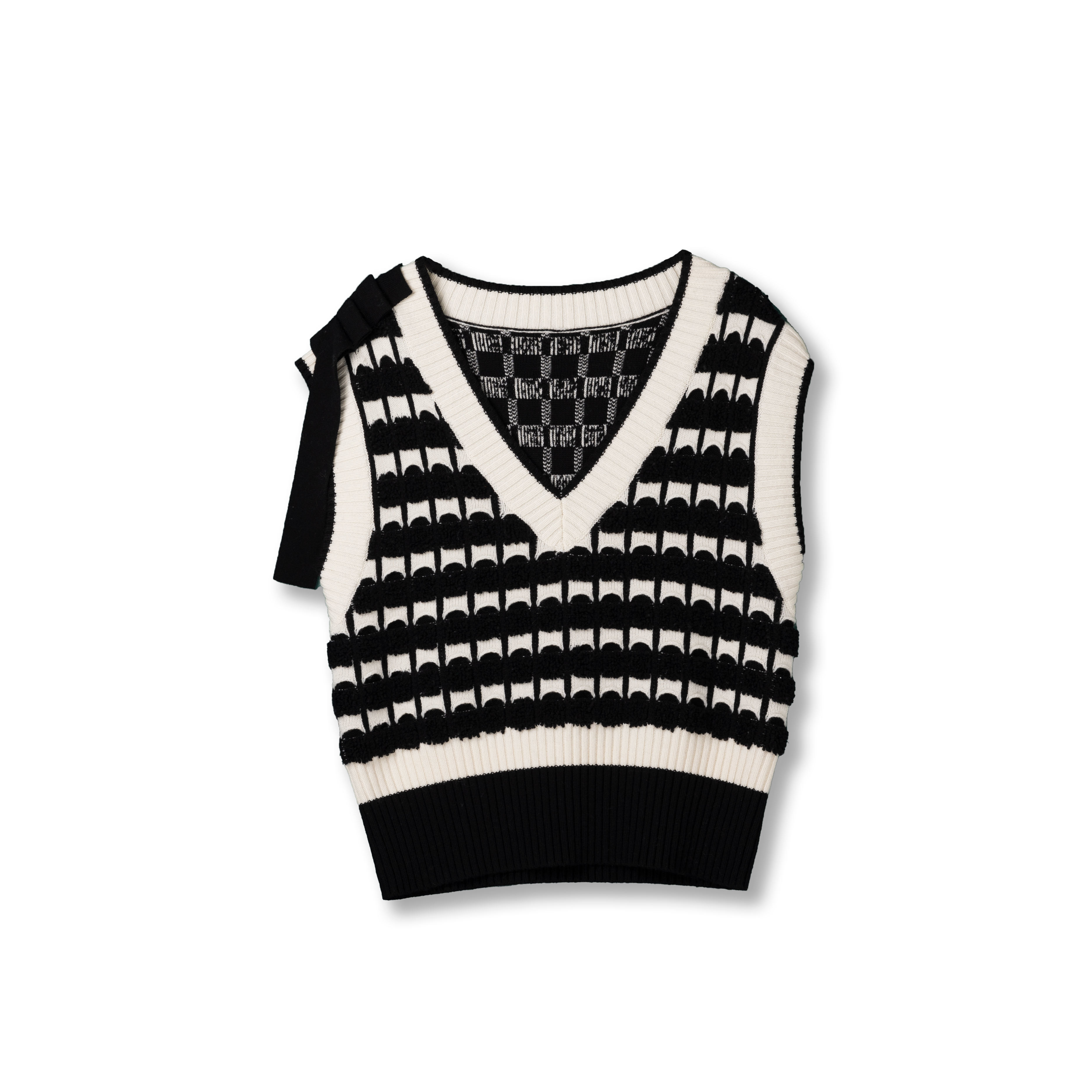 2024 Custom Oem&Odm Ladies Luxury Cute Knit Sweater Vest Handmade Warm Knit Sweater Vest