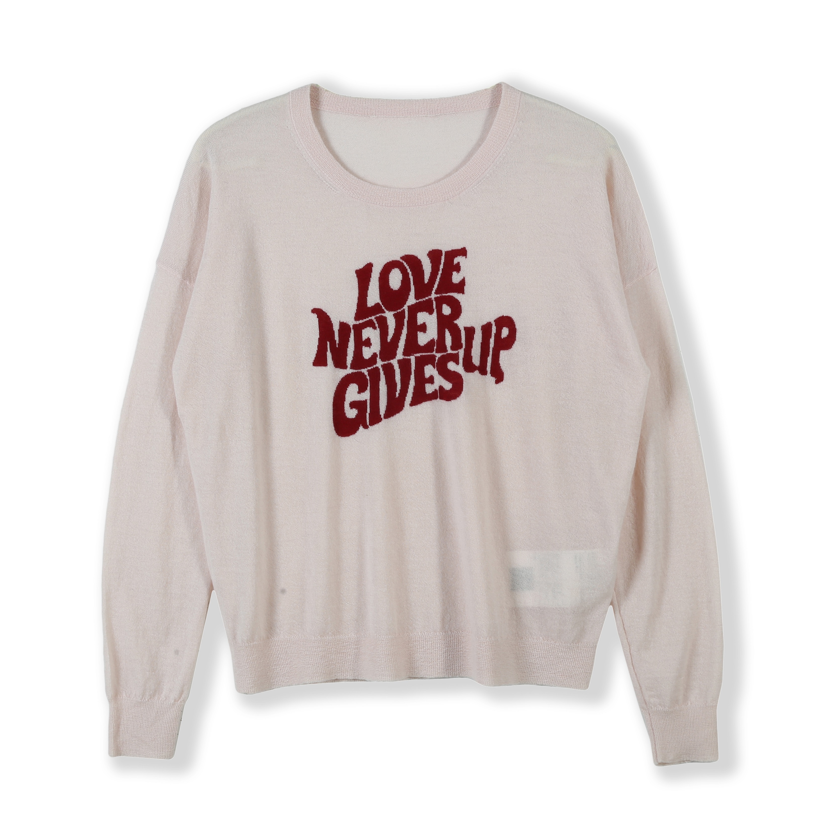 2024 Custom OEM& ODM Ladies Autumn Winter Crew Neck Long Sleeve Letter  Intarsia Pullover  Sweater