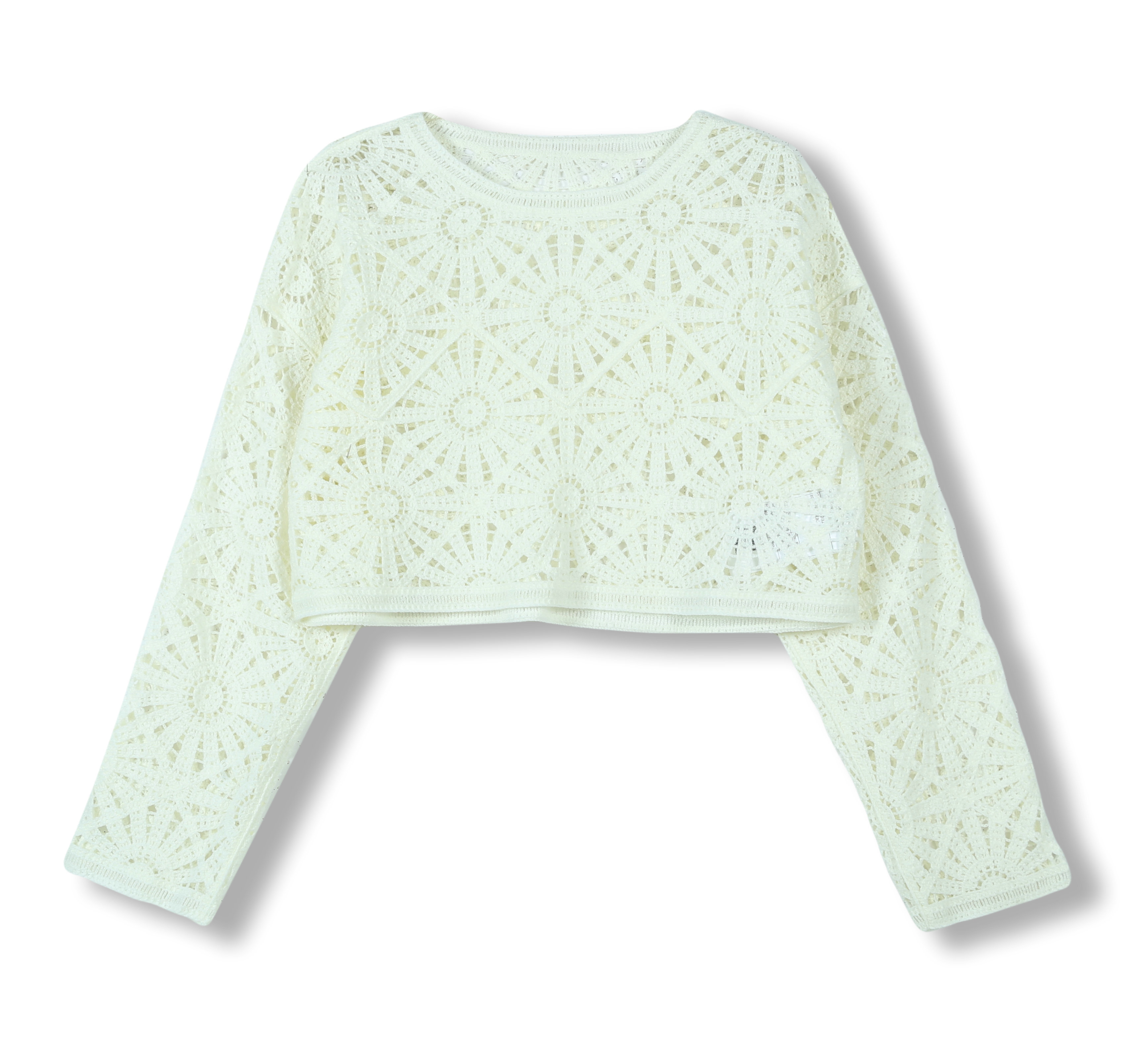 2024 Custom OEM& ODM Ladies Luxury Elegant Spring Summer V Neck Sleeveless Pullover Sweater Top  With Big Pointelle Crochet