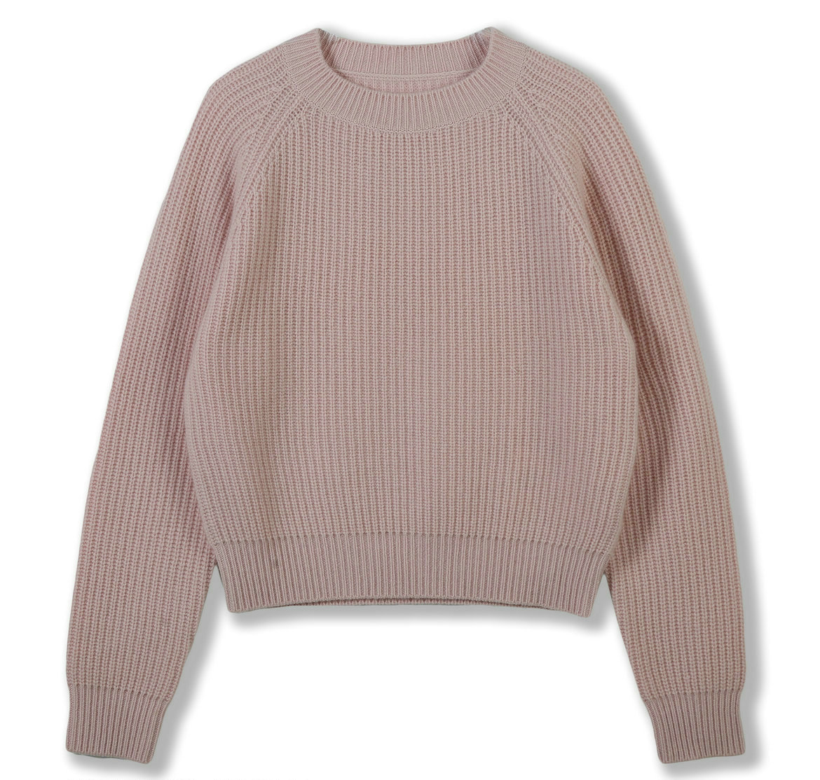 2024 Custom OEM& ODM Ladies Luxury Elegant Spring Summer Crew Neck Long Sleeve Pullover Sweater  With Big Pointelle Wave Bottom