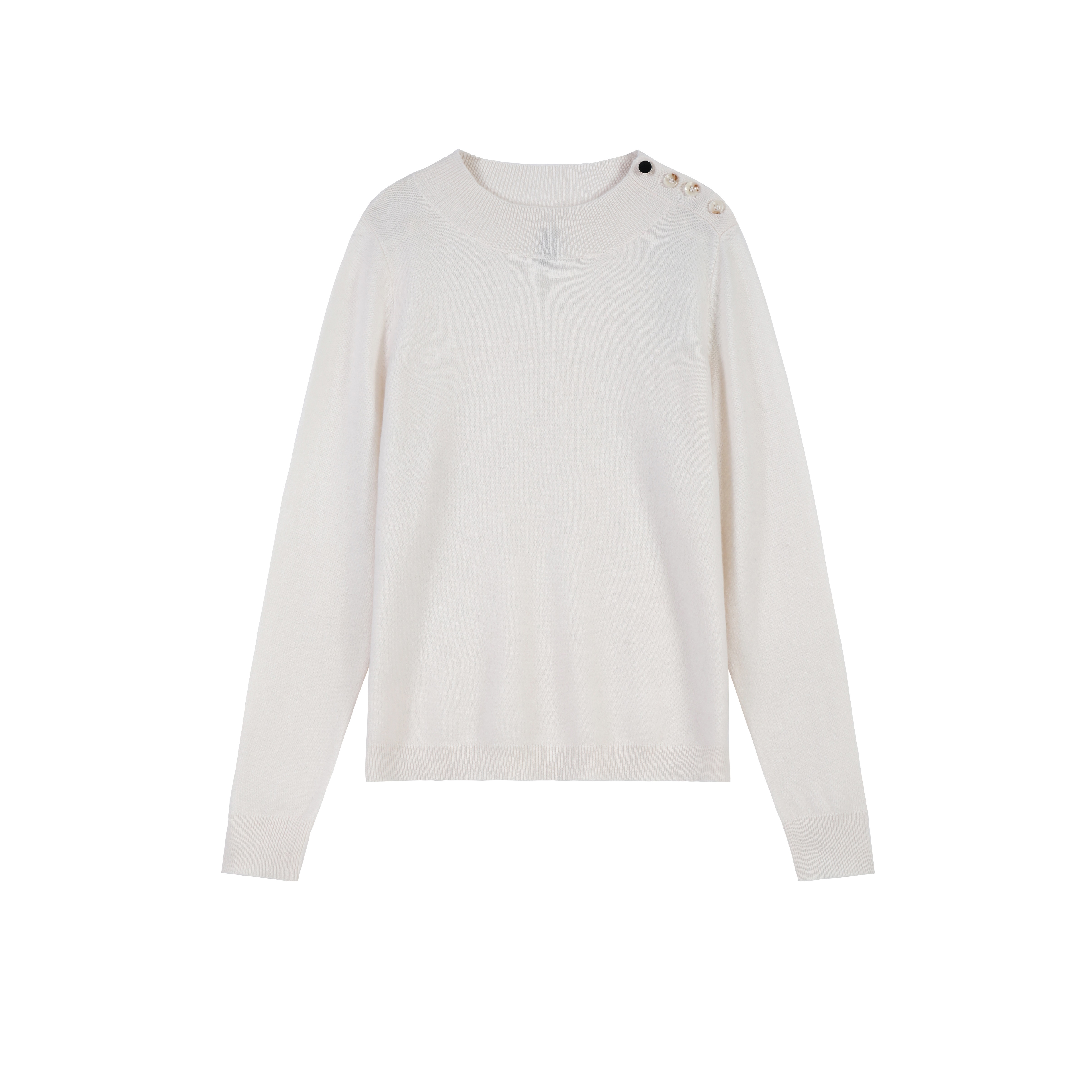 2024 Custom OEM& ODM Ladies Autumn Winter Half Turtle Neck Long Sleeve Sweater With  Button