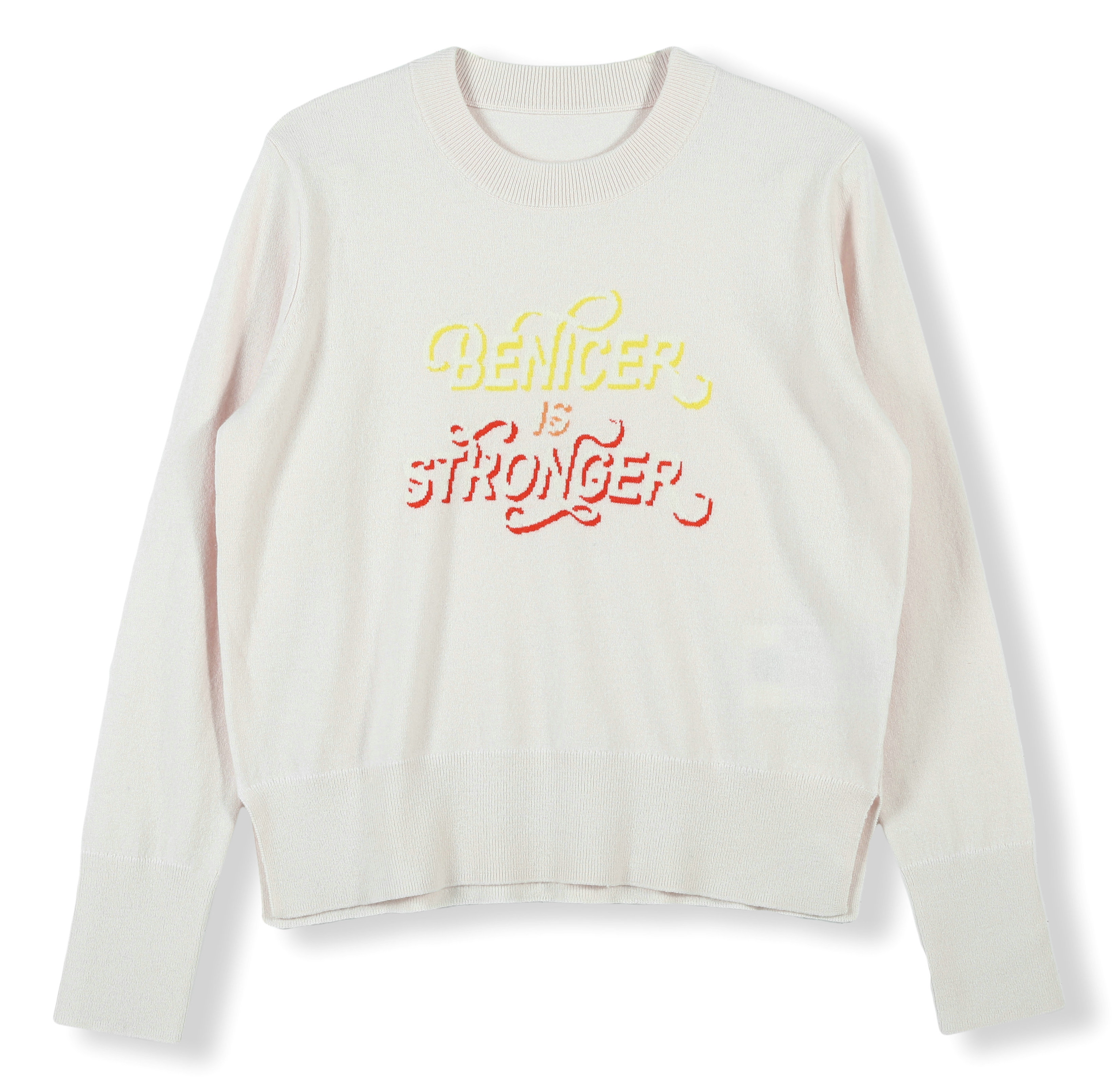 2024 Custom OEM& ODM Ladies Autumn Winter Crew Neck Long Sleeve Letter  Intarsia Pullover  Sweater