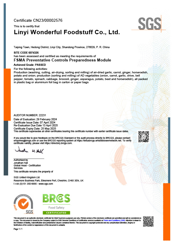 FSMA Certificate FSMA Certificate