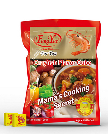 FungYue Seasoning Tablets Crayfish Flavor 100g Bouillon Cubes Manufacturer