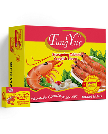 FungYue Seasoning Tablets Crayfish Flavor 600g Bouillon Cubes Supplier