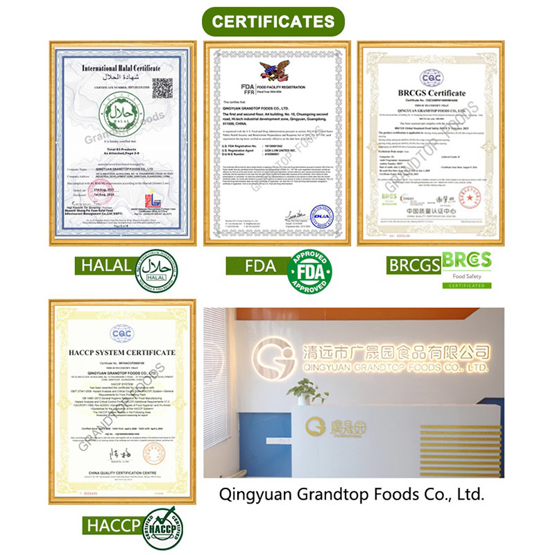 ManufacturerCertificates of Qingyuan Grandtop Foods Seasoning Factory