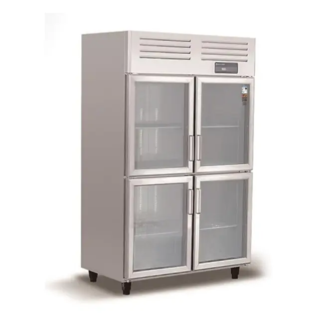 Four-door glass display cabinet