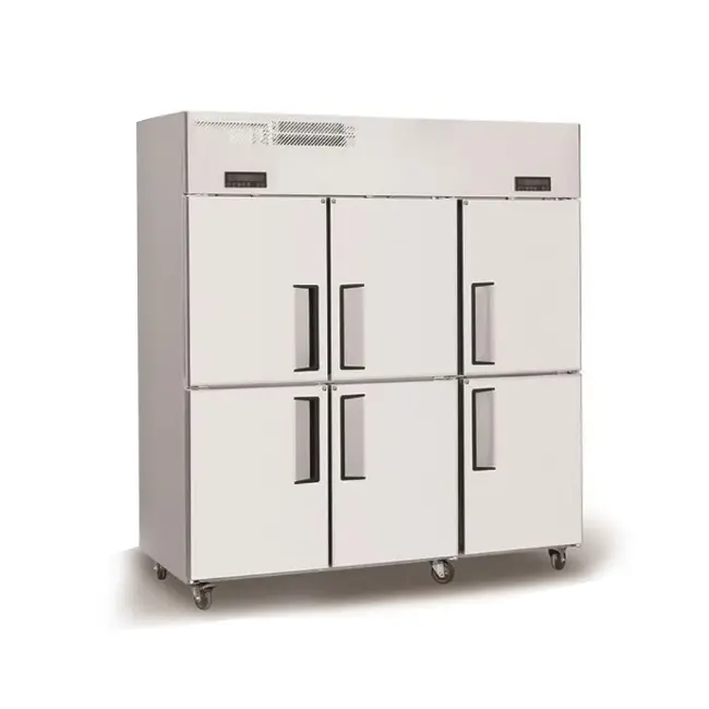 Air-cooled three/six-door double-temperature vertical freezer