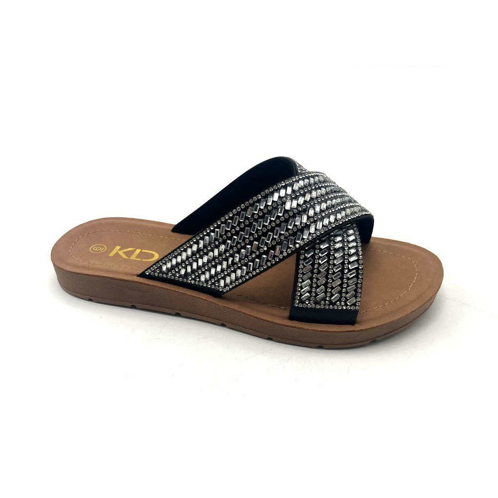 Hot sales OEM custom logo Anti slip PVC flat sole shoes flat ladies sandal summer women slippers slippers zra outdoor