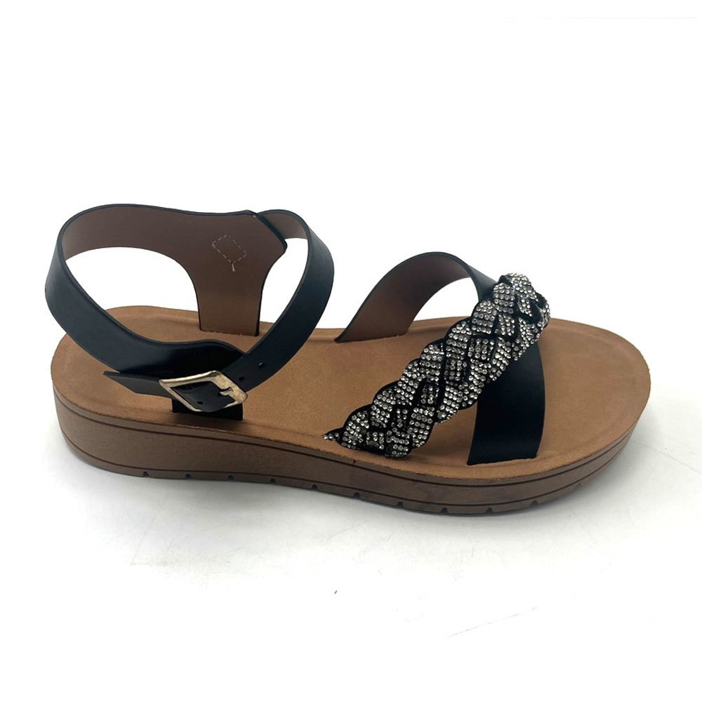 Best Price Nice Diamond Design OEM Custom logo PVC Injection Anti slip Sole Shoes Flat Ladies Sandal Summer Women slippers