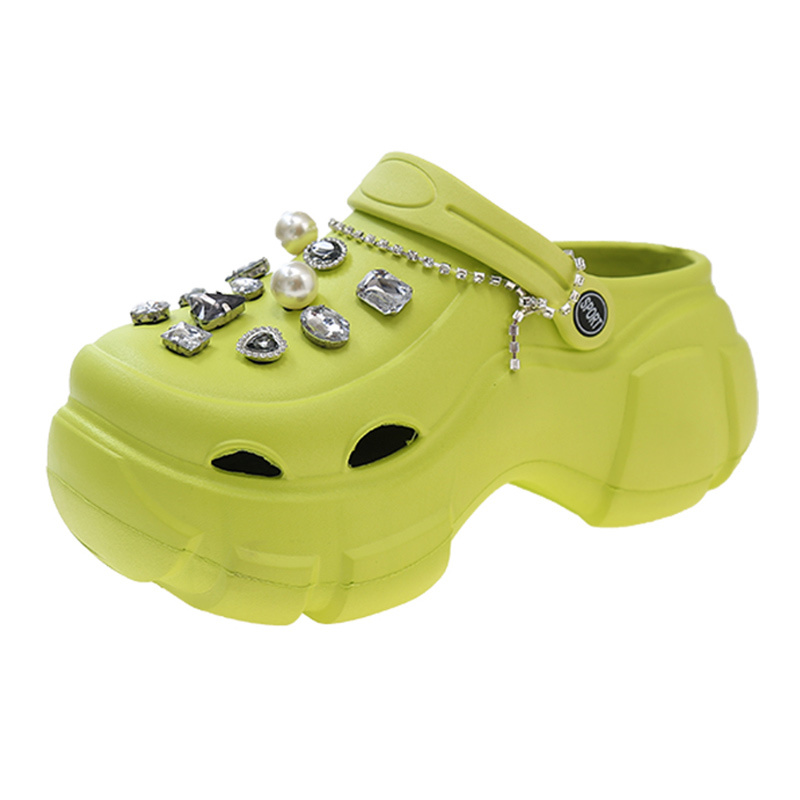 Thick Platform High Elasic EVA with Nice Shoes Charms Kids Lady & Women EVA Garden Clogs &Mules Sandal Slipper Shoes