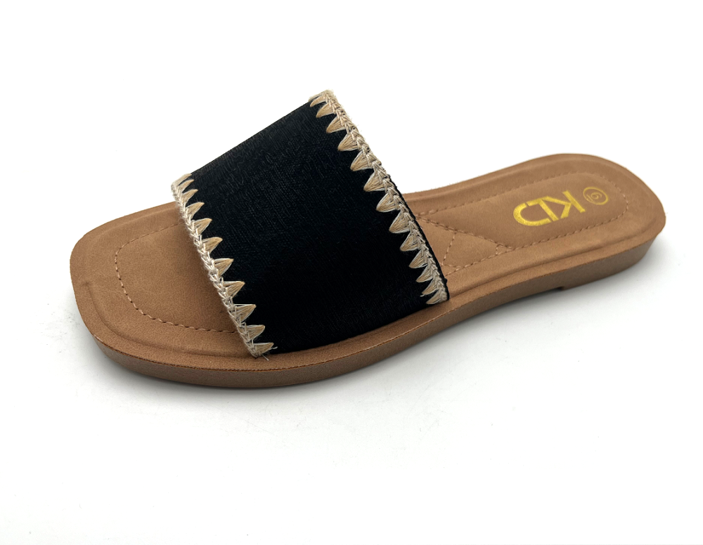 Hot Sales OEM Custom logo Non slip Thin Sole Flat Sandals Shoes Popular slippers for Women Causal Slipper Outdoor