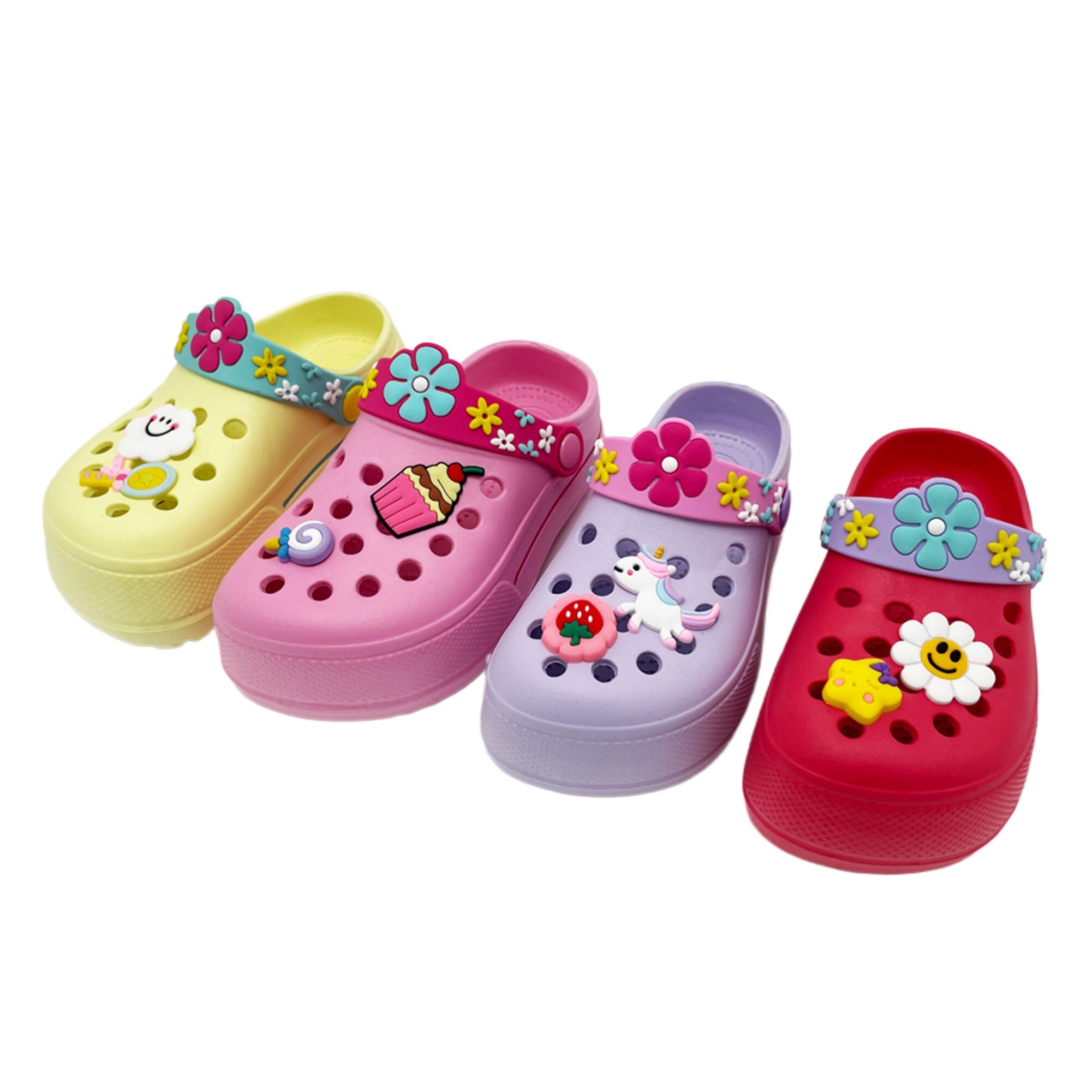 Colorful Design Waterproof Light Weight Wear-resistant OEM Custom Children's Kids EVA Clogs Garden Slipper Shoes