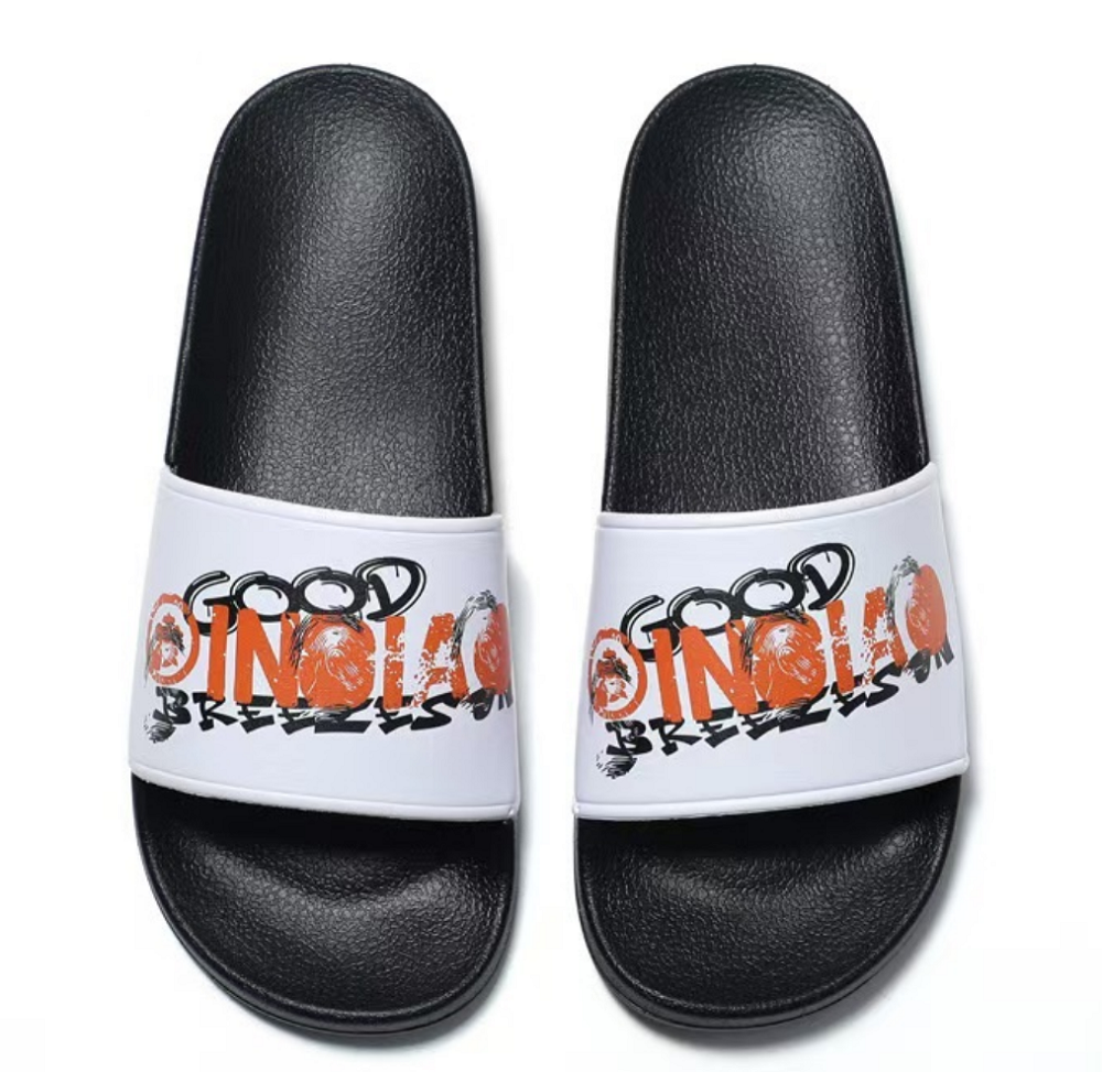 Special Printing OEM Custom logo Design Comfortable Anti slip EVA Sole Unisex Lady & Mens EVA Slide Sandal Slipper Shoes