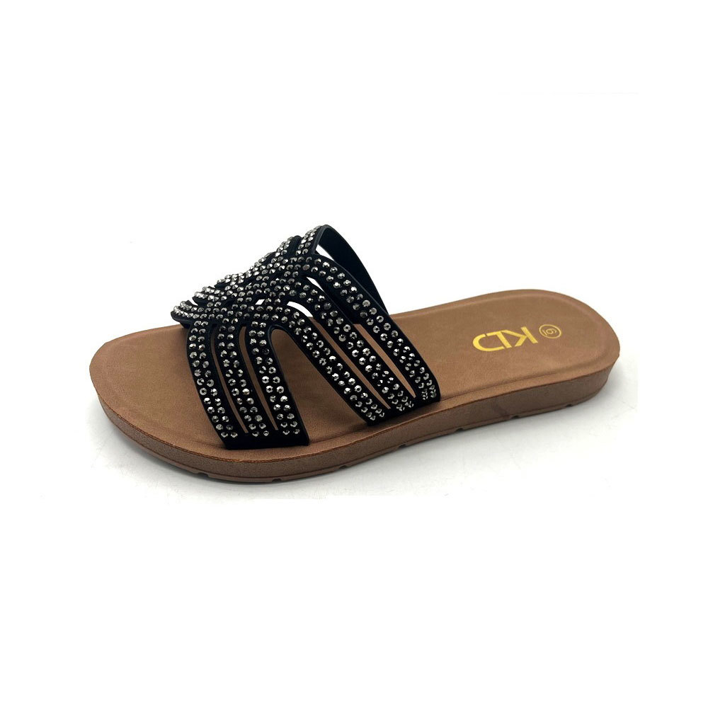 Factory good price OEM custom logo Anti slip PVC flat sole shoes flat ladies sandal summer women slippers slippers zra