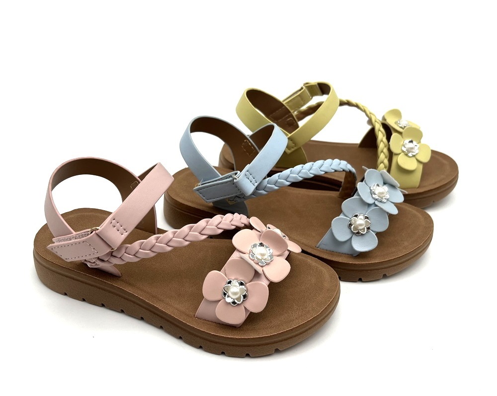 Factory Direct Customizable PVC Injection Flat Platform Sandals for Kids Girls Casual Shoes Anti-Slip Sole Light Weight Summer