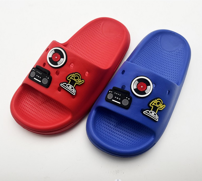 Cheap Price Low MOQ OEM Custom High Elastic EVA Soft Sole Eva Kids Slides slippers Shoes