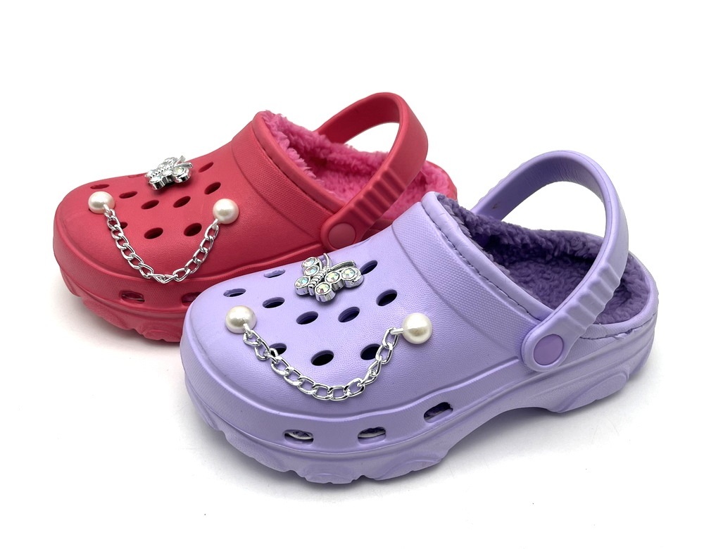 Hot Sales Nice Decoration OEM Custom logo Women & Lady Fur Lining Eva Clogs Shoes Clogs Shoes Sandals Clogs Shoes Winter