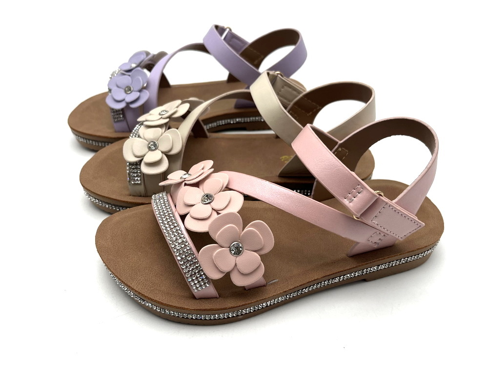 Newly Nice Cute Design OEM Customized Anti slip Sole Kids Sandals Wholesale Flat Slipper Shoes
