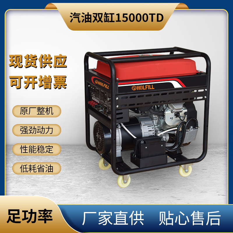 Gasoline twin-cylinder generator set 15000TD