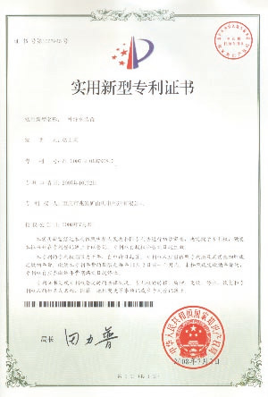 實(shí)用新型專利證書