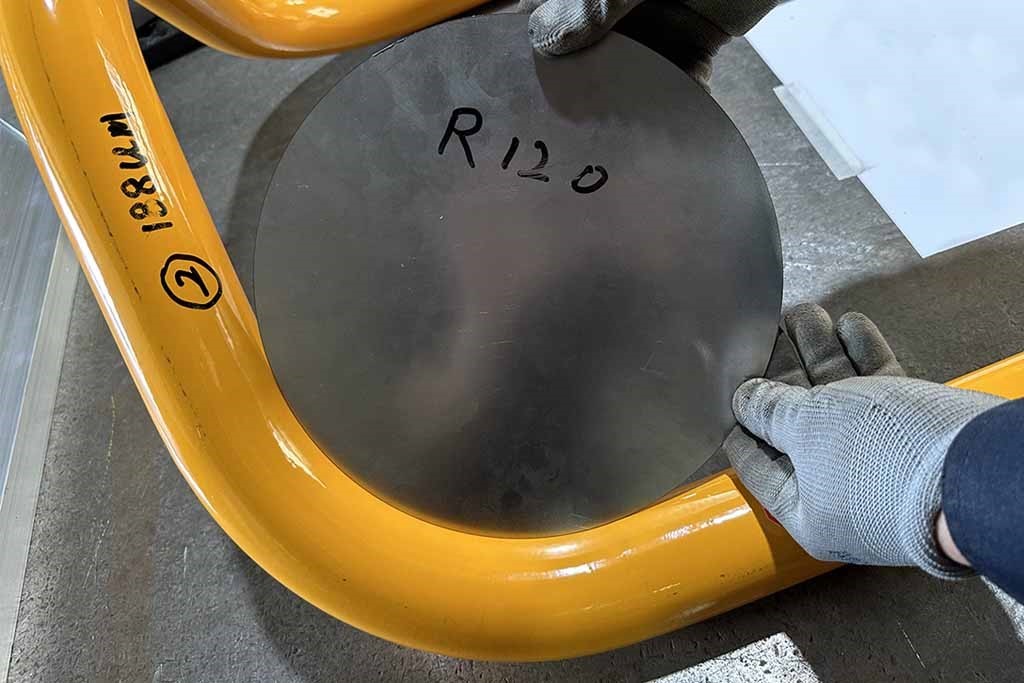Gauge measuring part curvature/radian