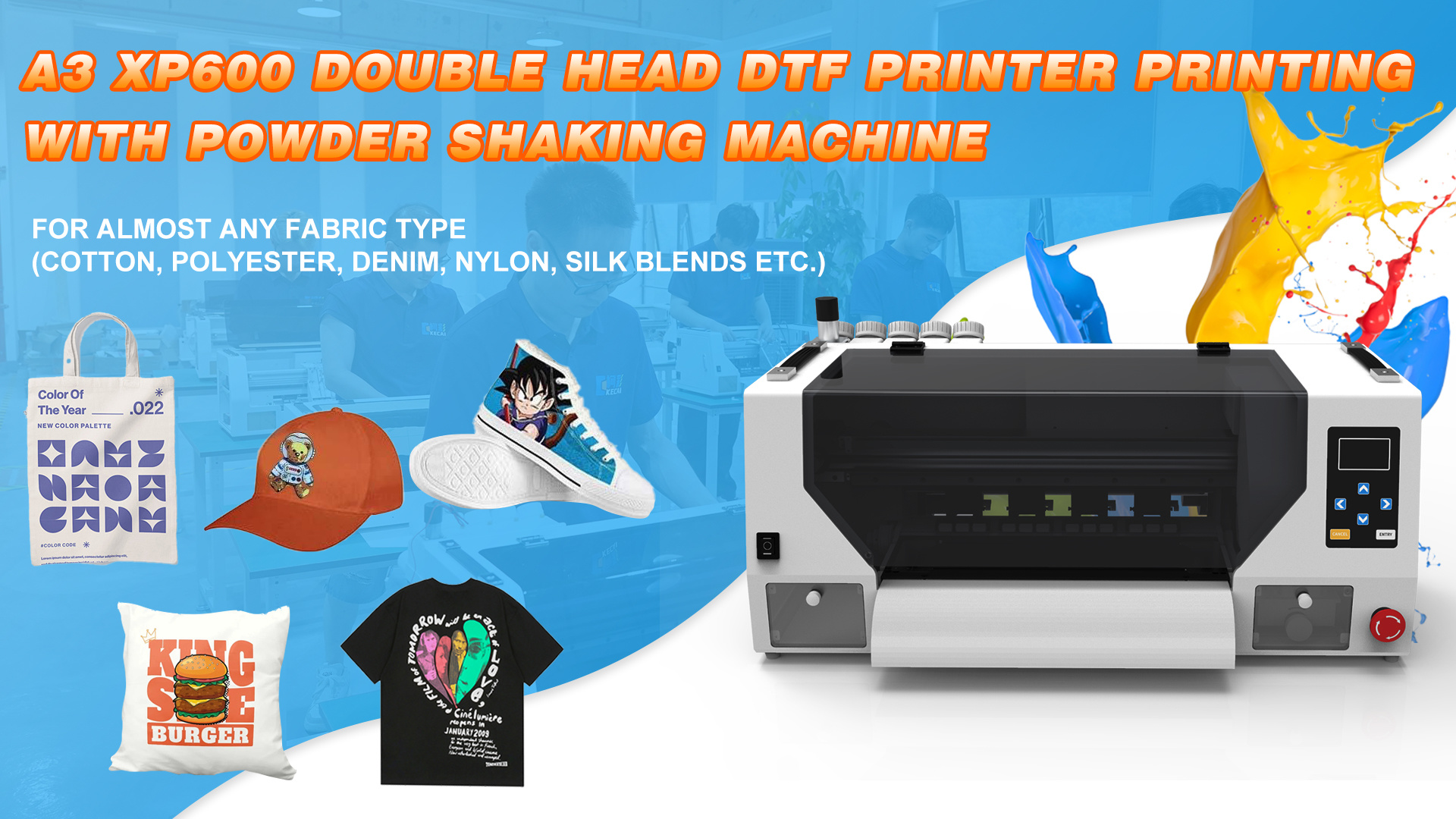 Dtf printing with shaker machine
