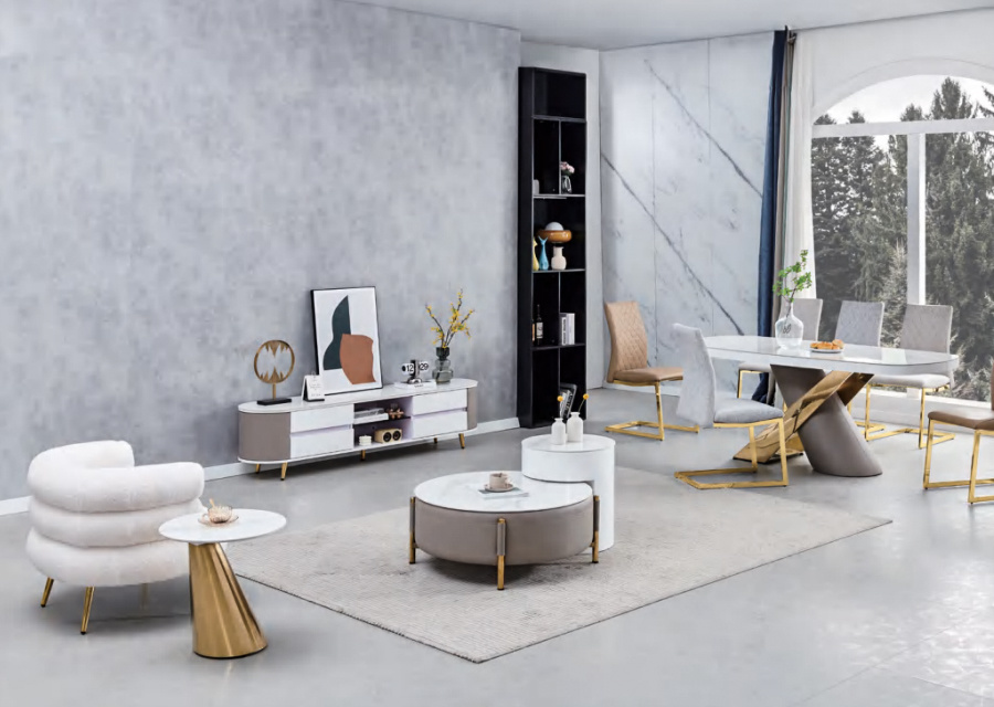 Focusing on office and commercial spaces, Tianjin Furui Trade launches a series of customized consoles and side tables