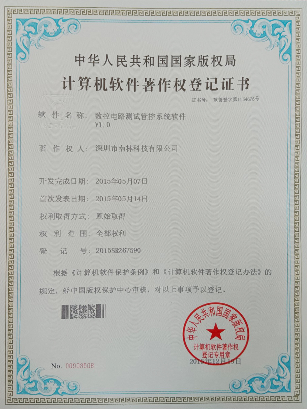 Numerical Control Circuit Testing and Control System Software