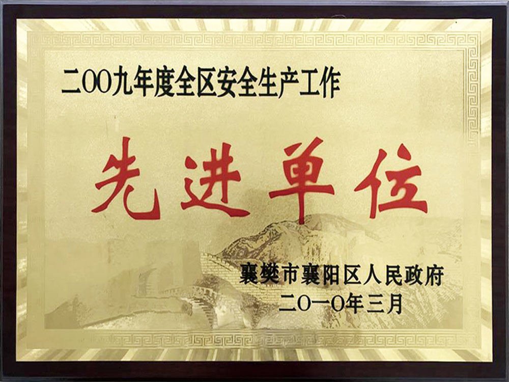 2009年度全区安全生产工作先进单位 2009年度全区安全生产工作先进单位