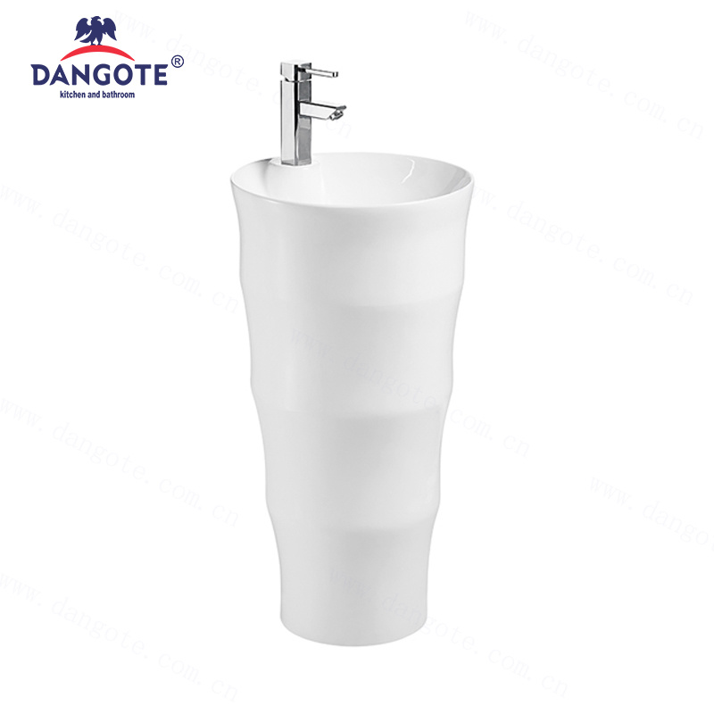 DR-301 Ceramic Pedestal Basin Fixing To Wall With Back